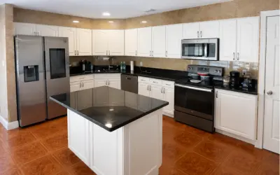 After Kitchen cabinet refinishing in progress in Kissimmee, FL by Castillo Epoxy Refinishing