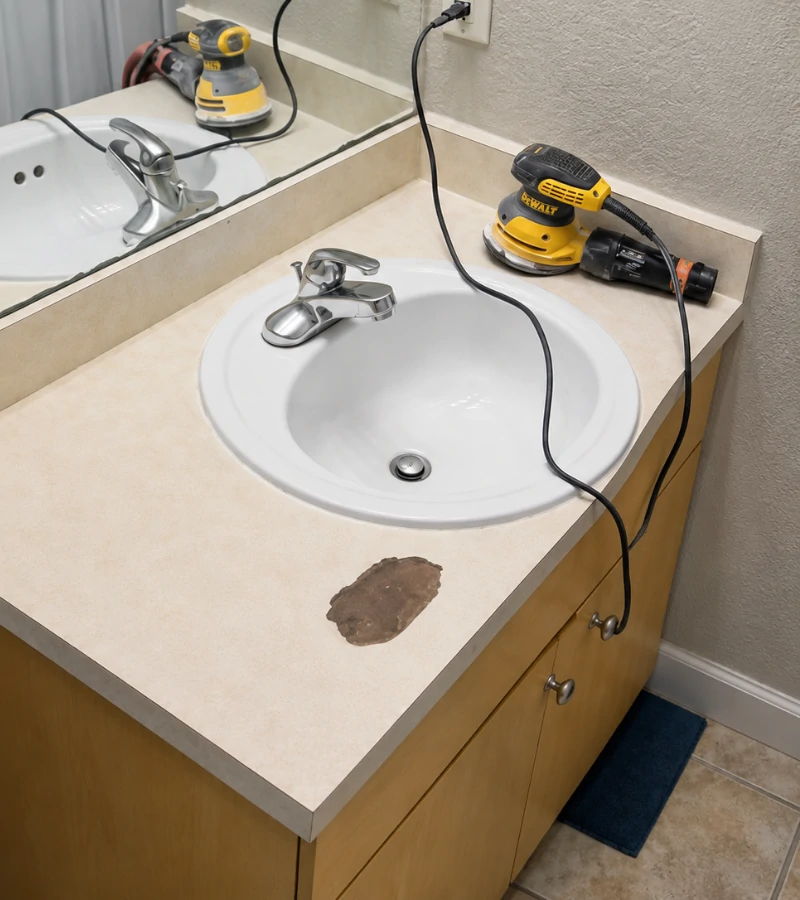 damaged-vanity-countertop-repair-before-kissimmee.